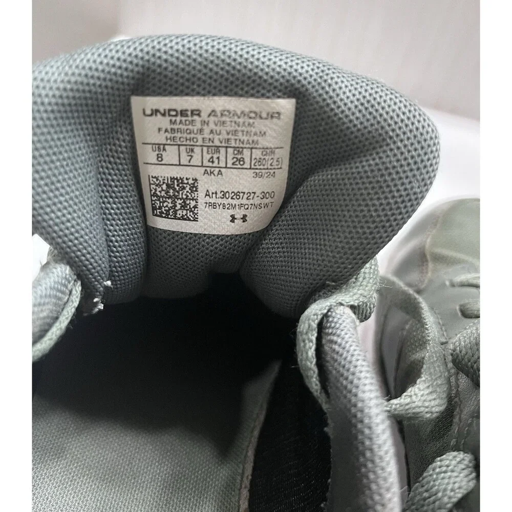 Size 8 Under Armour Charged Edge Colorado Sage Green Men’s Lace Up Training Shoe